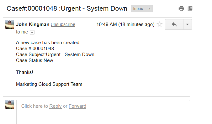 Example email with personalization