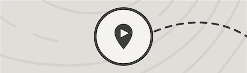 Starting point icon with connecting dots