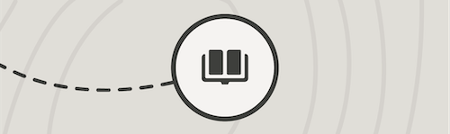 book icon with connecting dots