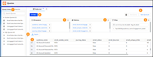 query builder panel