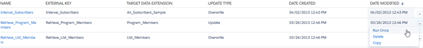Run an activity from the Activities page.