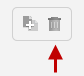 the delete icon
