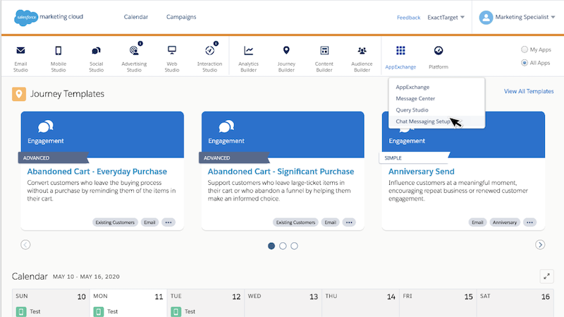 AppExchange でのチャットメッセージングの設定