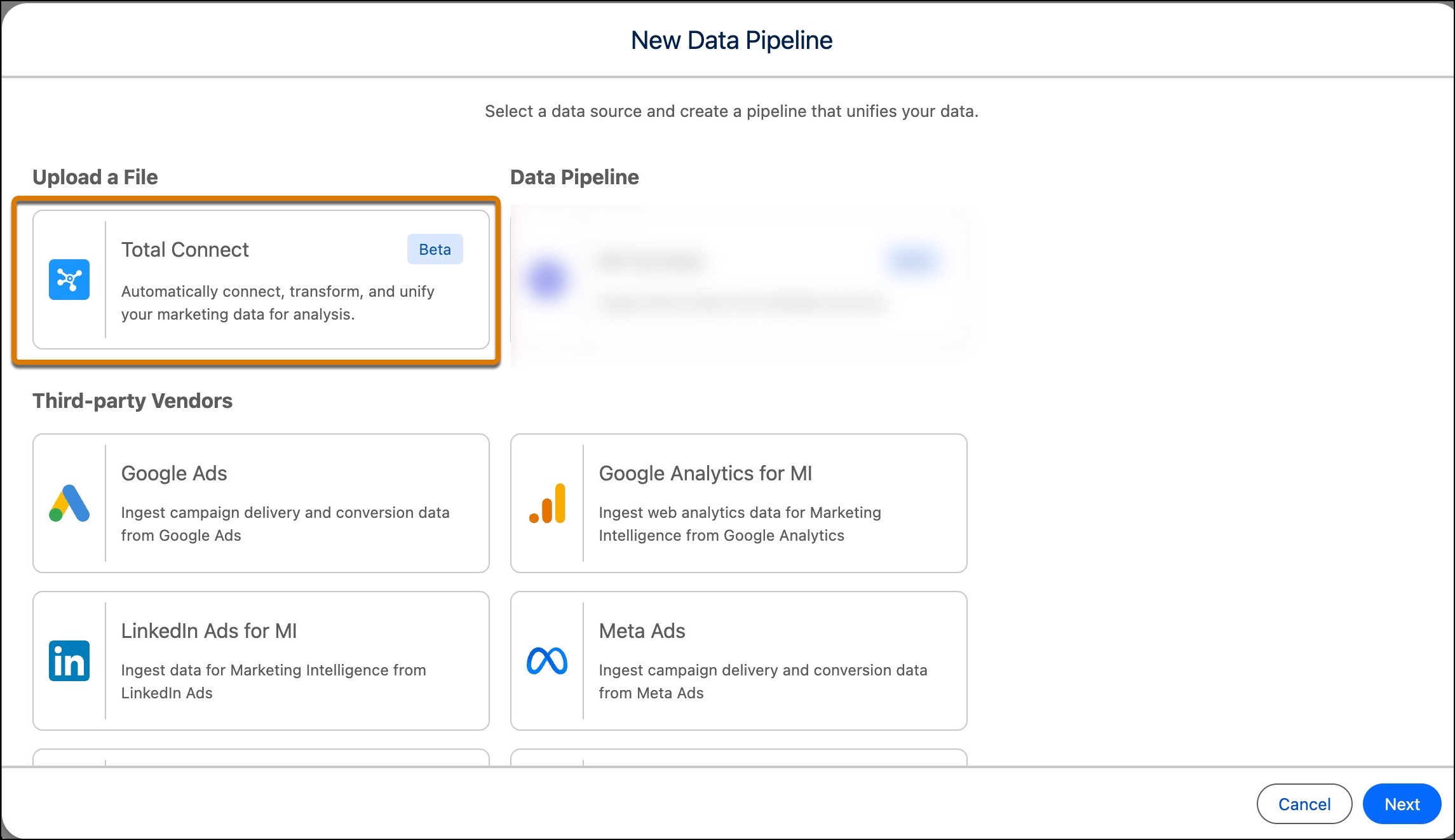 The totalconnect tile for Pipelines