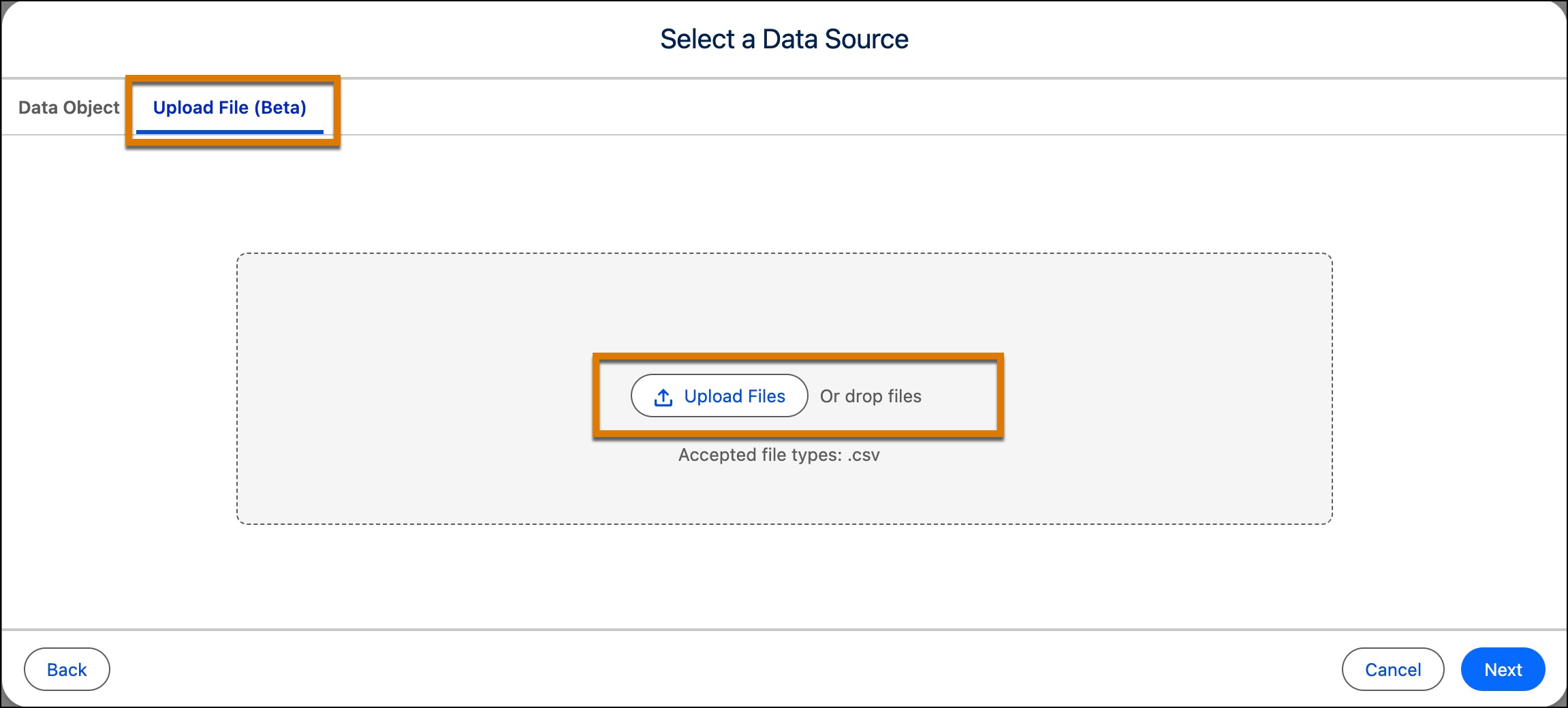 upload file tab for enrichment