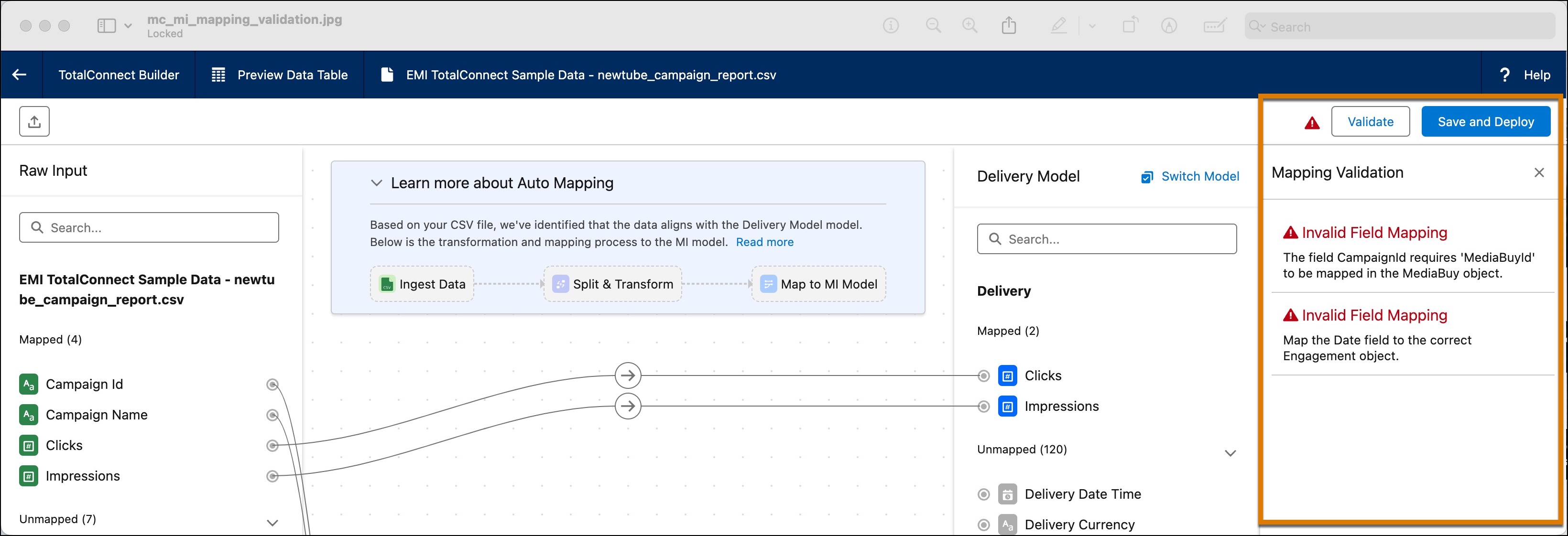 validation screen for totalconnect