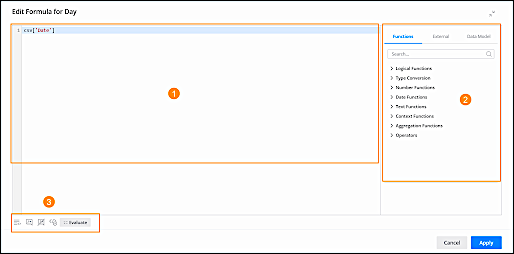 using the formula editor