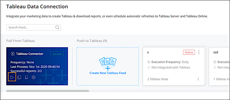 Run tableau to refresh reports
