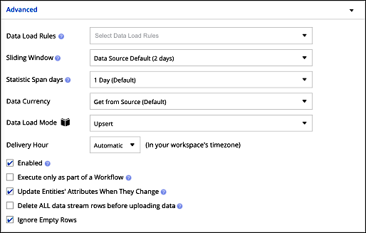 Advanced settings