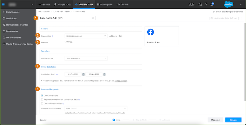 API data streams - choose api connector