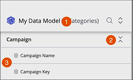 My Data Model Categories for campaign entity