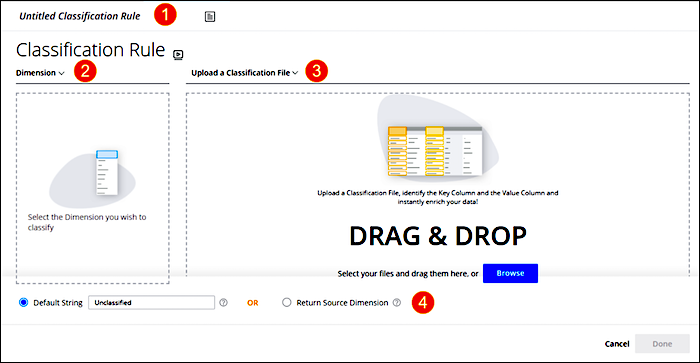 Create classification rule panel