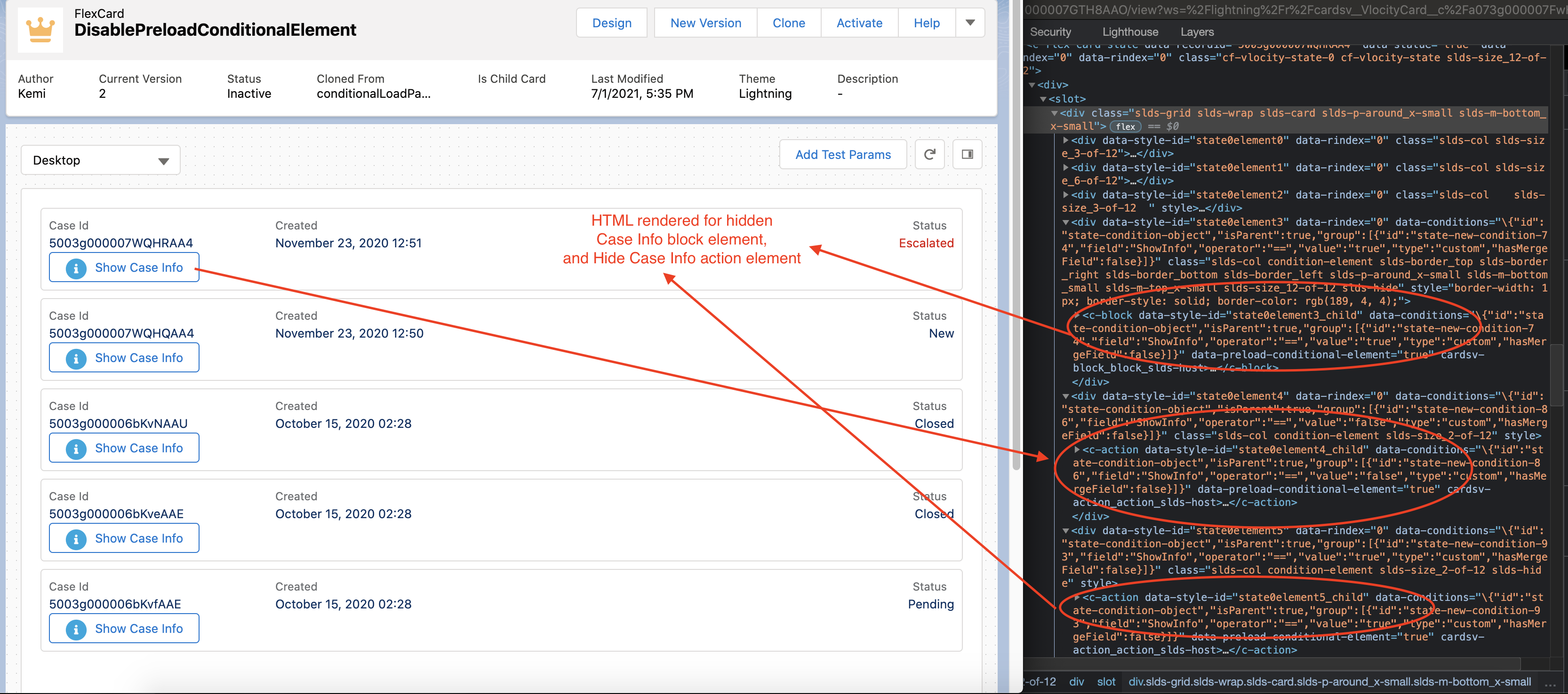 Disable Preload on Conditional Elements (Managed Package)