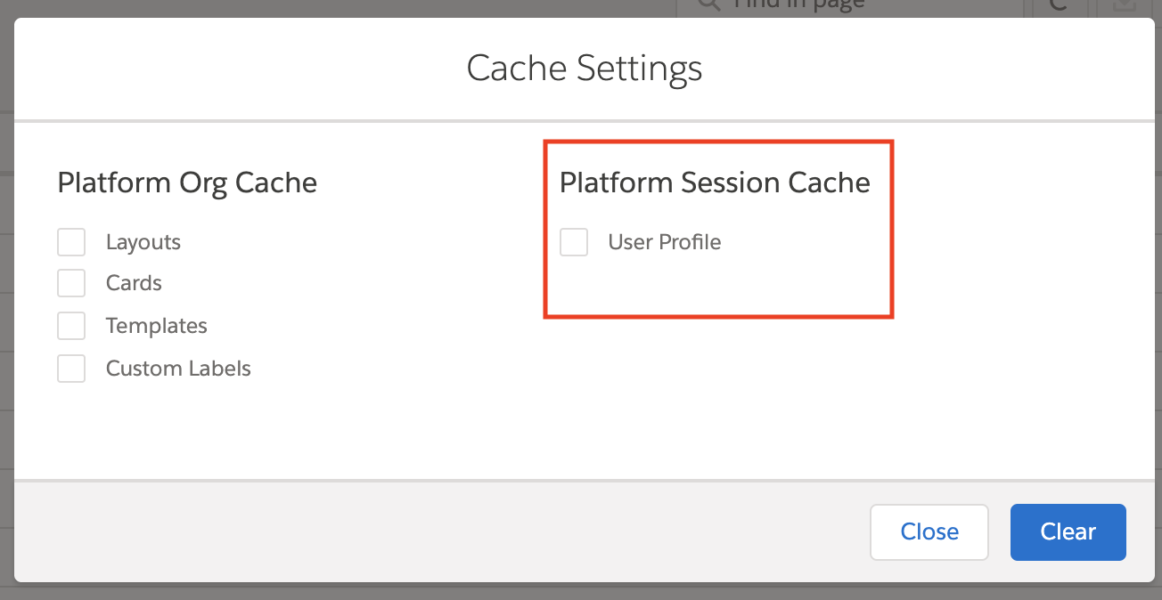 Cards Clear Platform Session Cache