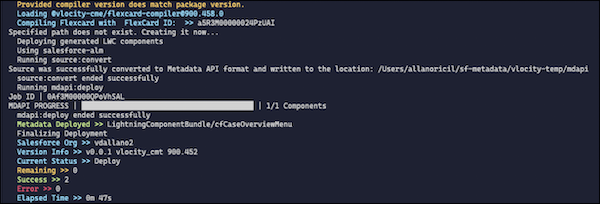 Output where useSfdxCli is false or omitted