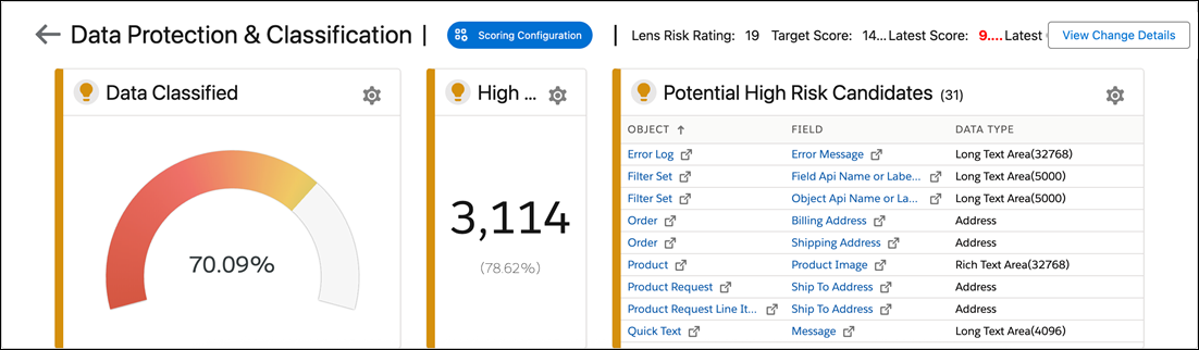 Data Protection and Classification lens