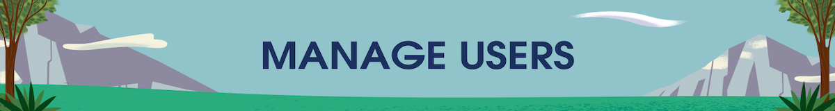 Banner with the text Manage Users