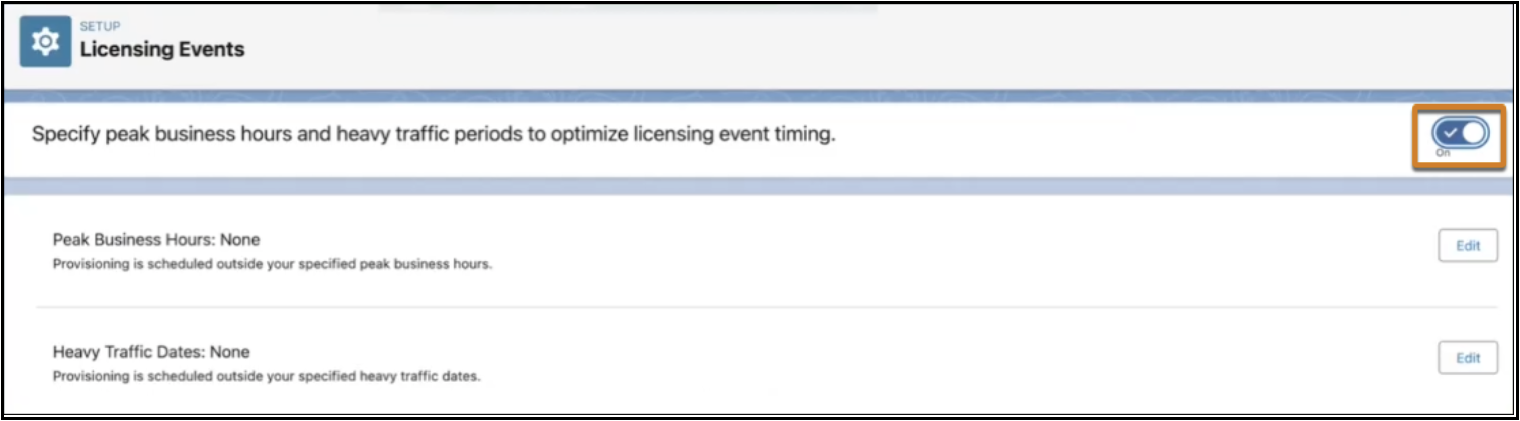 Enable the Licensing Events