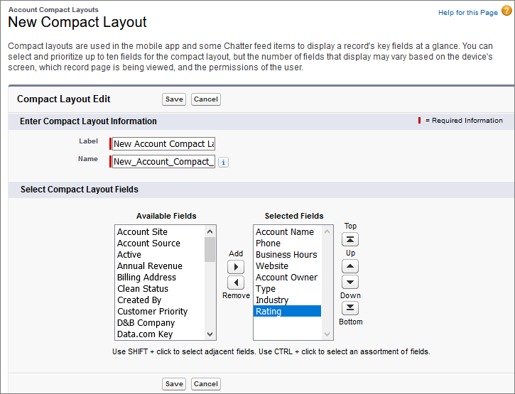 Sample Compact Layout