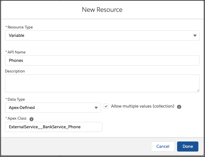 Adding a new resource, selecting the Allow multiple values checkbox.