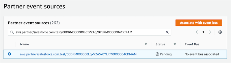 Activar el origen de eventos de en Amazon EventBridge