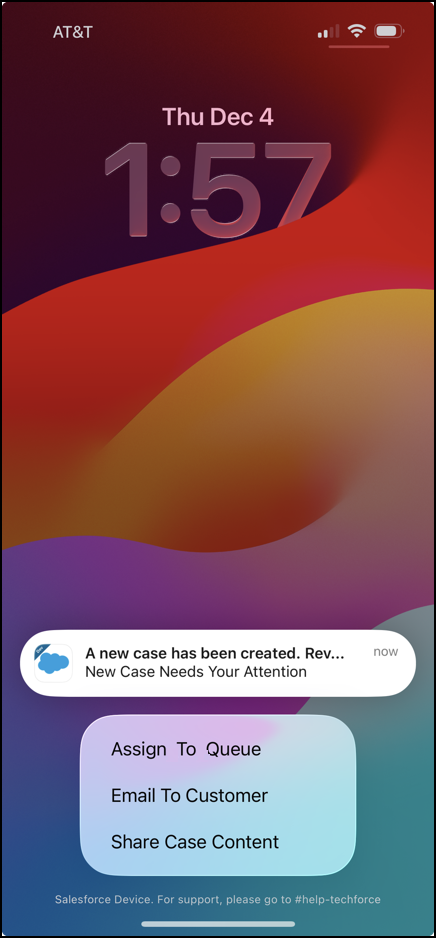 Notifica di immediato valore pratico su un dispositivo iOS.