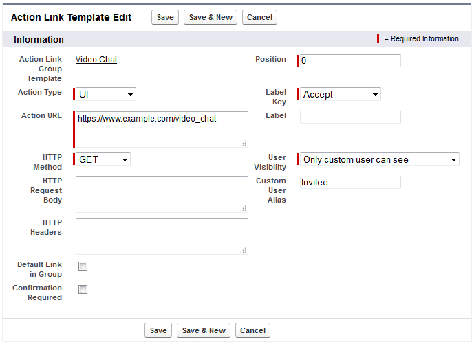 Action Link Template