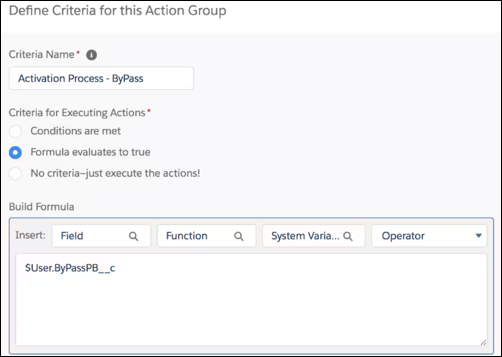 Example of creating a criteria node