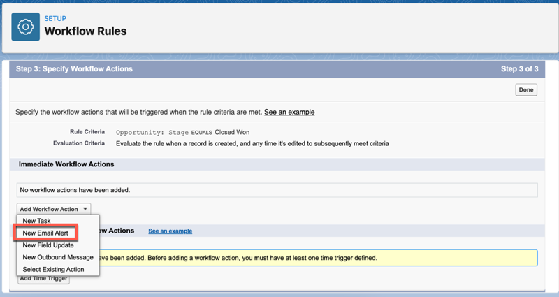 E-Mail-Benachrichtigung in Workflow-Regeln