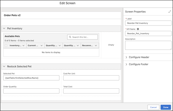 Configuración de elementos de pantalla