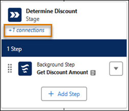 Example of incoming go to connector for a stage element