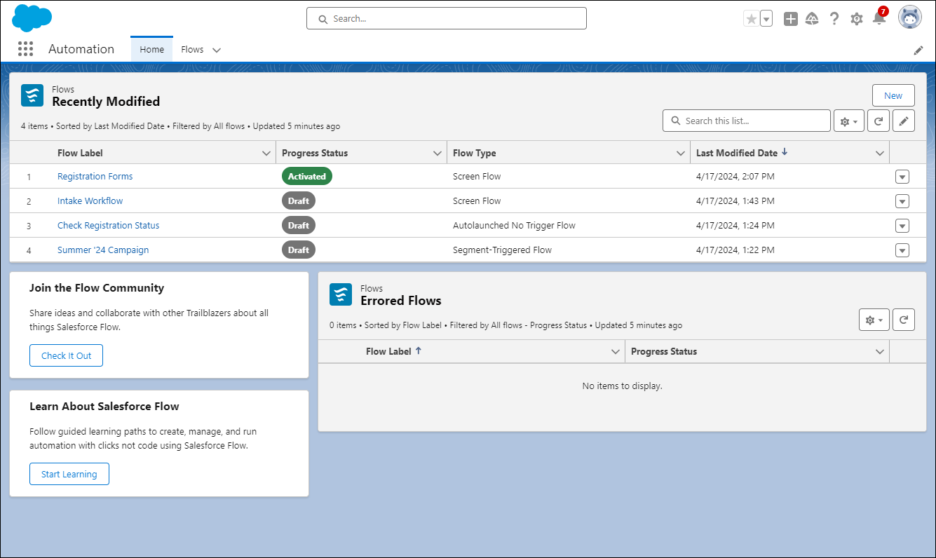 Automation app home