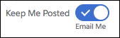 A Toggle component that lets the flow user opt in to marketing emails.