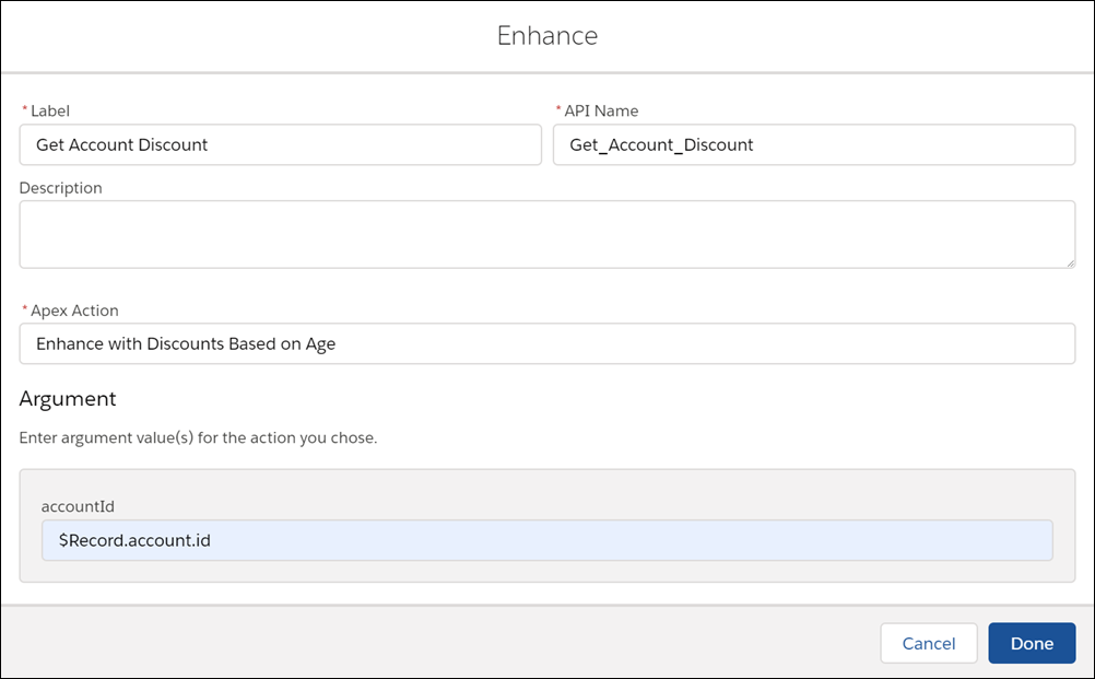 Enhance dialog with discount