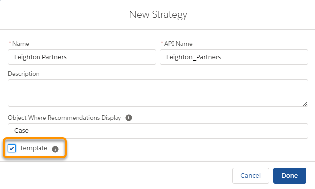 New Strategy dialog