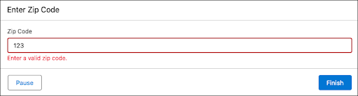 The file upload component as it shows to a user missing at least one file and the error message "Upload at least 1 document." displayed under Upload Files button.