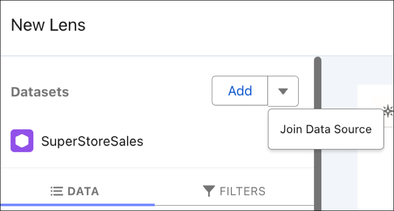 Clicking the Join Data Source button.