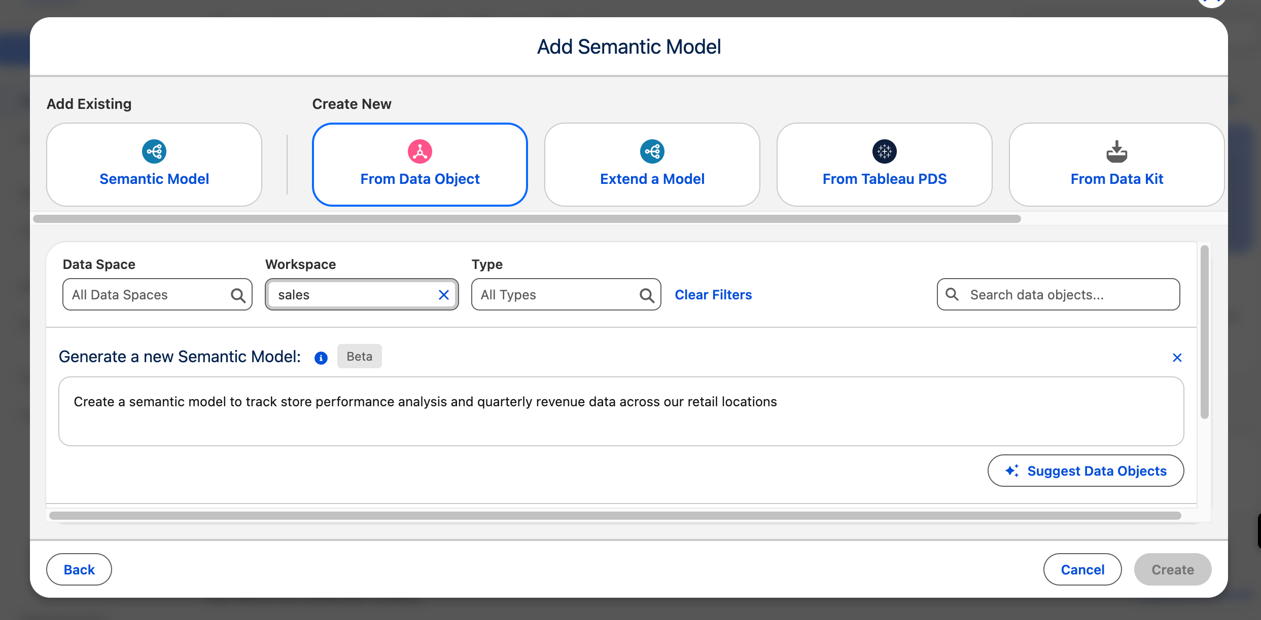 Generate with Data Pro panel showing the single-prompt creation interface.