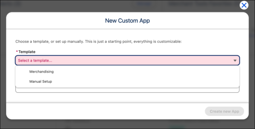 New Custom App