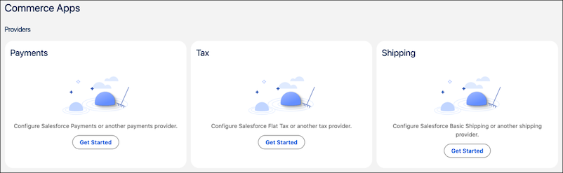 Click Get Started to install the Commerce app.