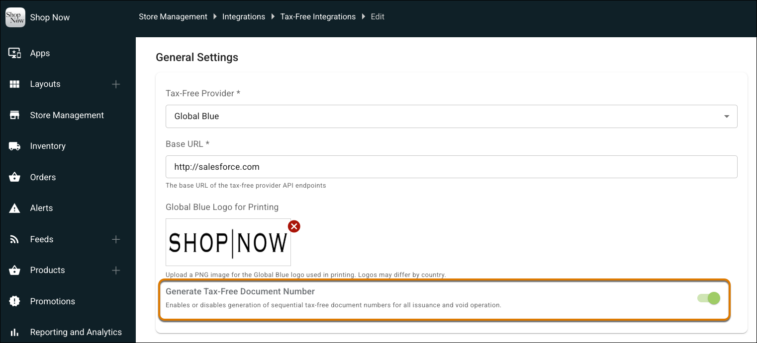 Tax-Free Global Blue Configuration in Point of Sale CMS
