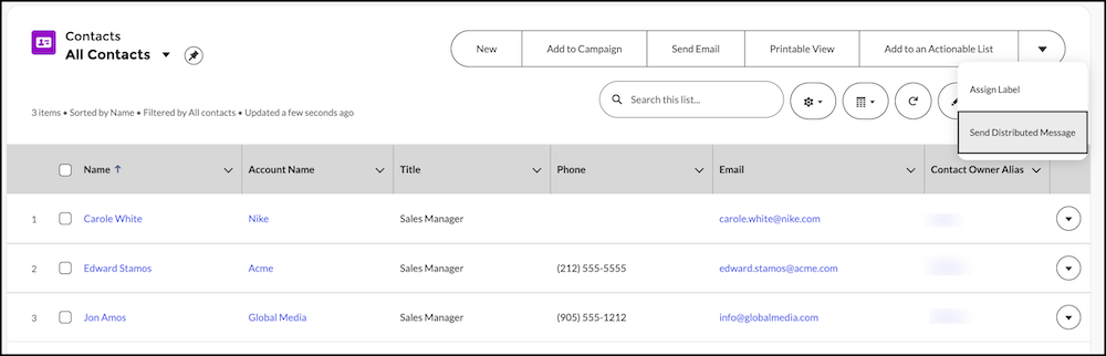 Distributed marketing button for partner users