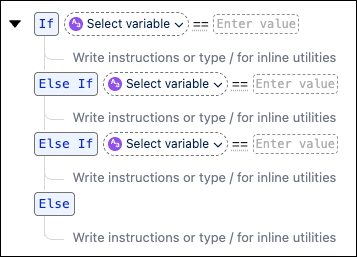 A condition with an If branch, two Else If branches, and an Else branch in Canvas view.