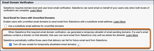 Option to turn of the second round of user email notifications