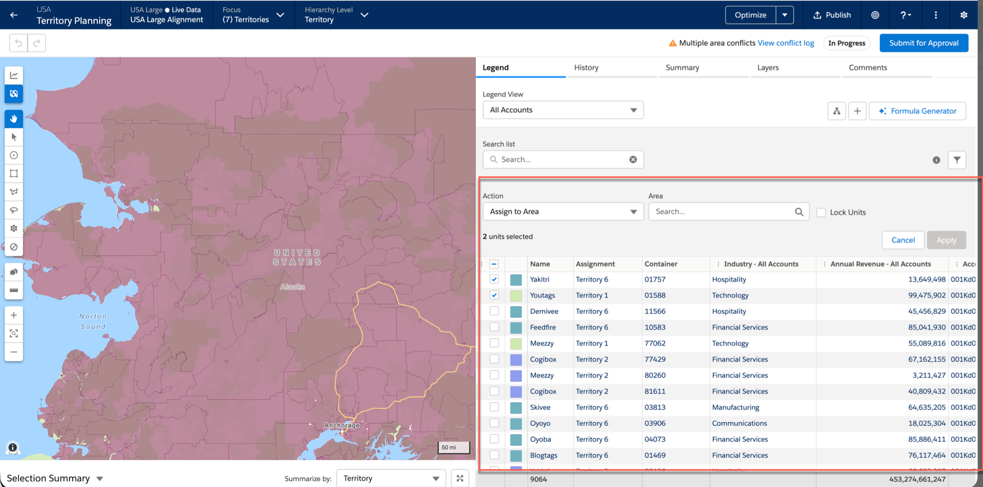 Screenshot of new UI