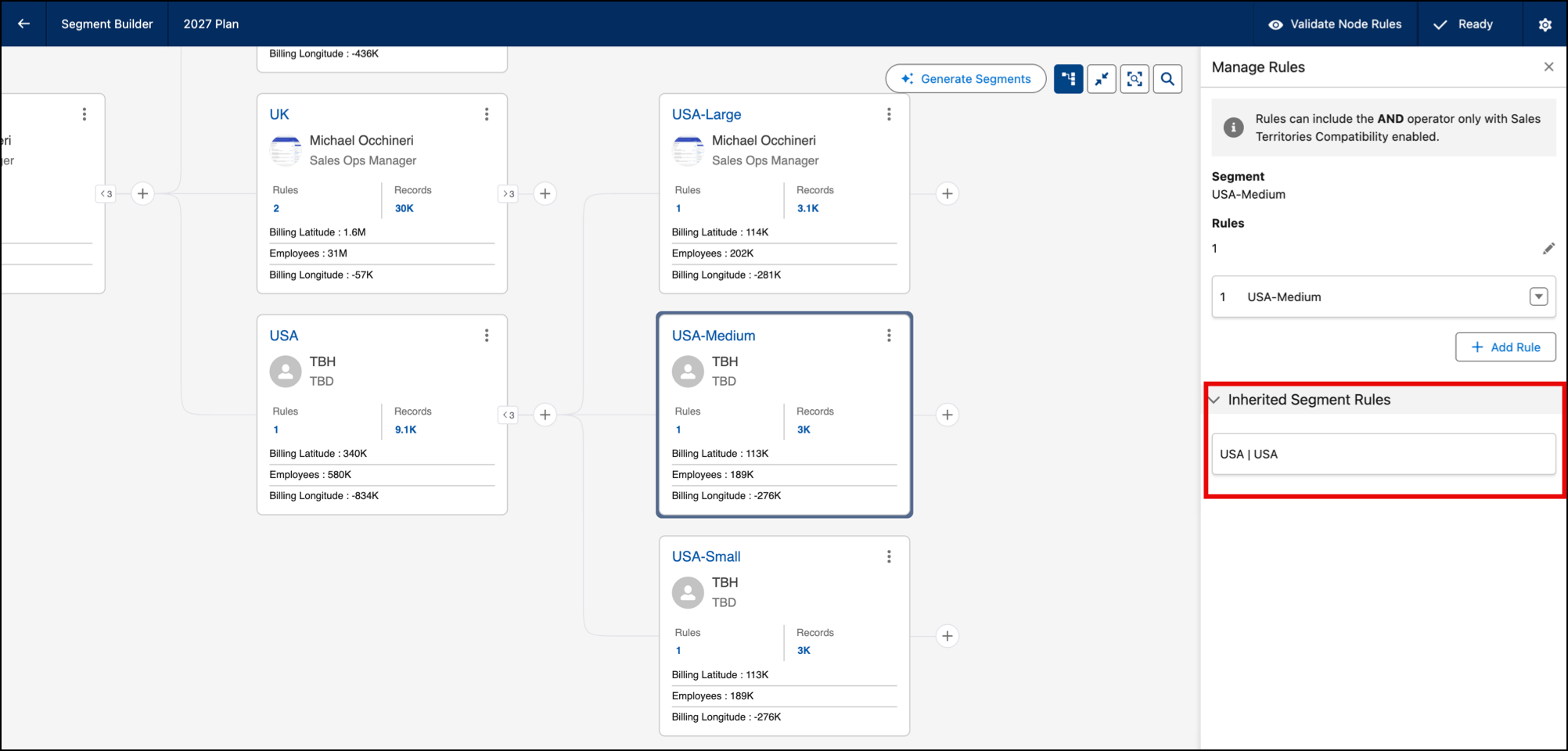 Screenshot of segmentation