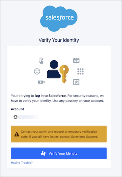 Create a Passkey screen for non-privileged users
