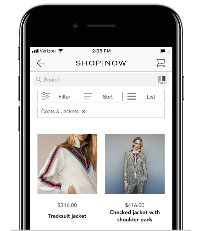 The POS app displaying a category search of "Accessories" and "Sale".