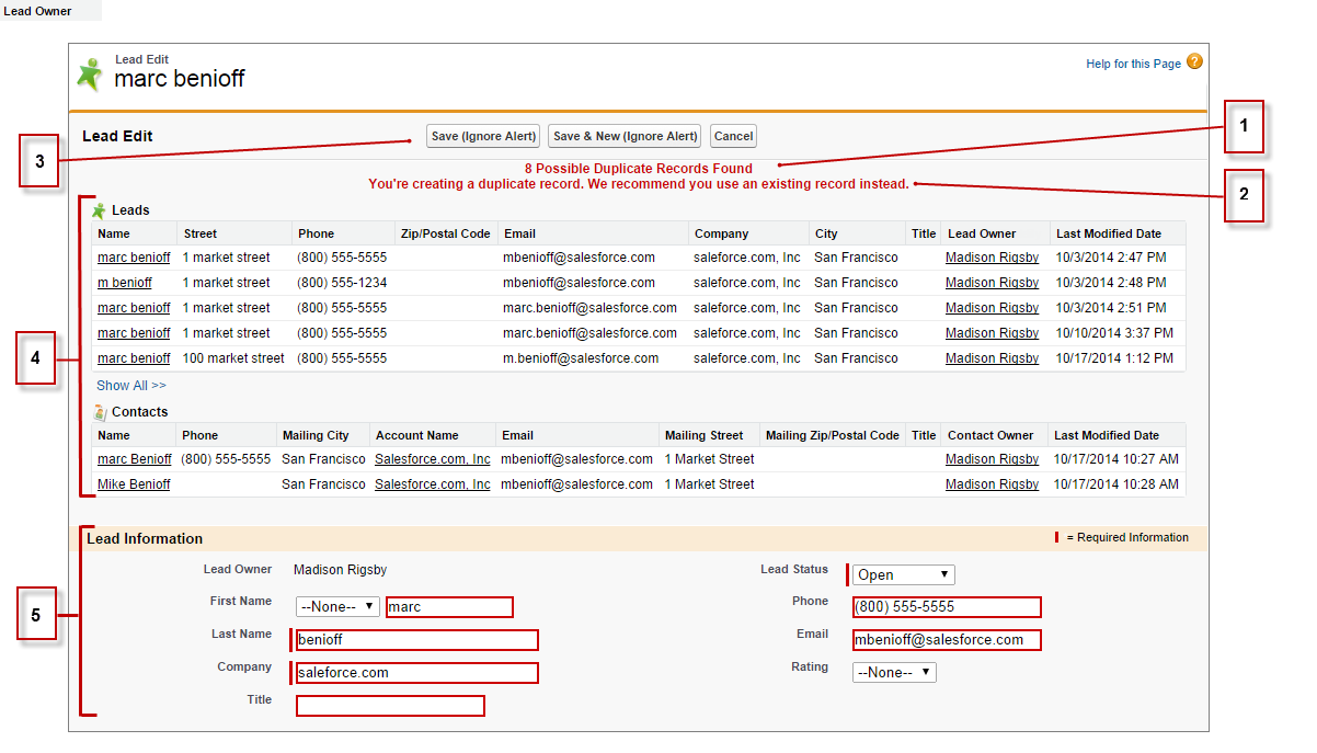 Prevención de duplicados: vista de usuario final