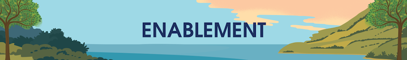 A banner image showing the Enablement product name